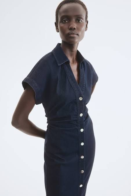Zara Denim Dress (Category: Dresses) located in Tuguegarao City. Submitted by cookiepie144 (Listing ID 1449937574, Image 3). Description: PM for more photos Size XS on tag Fixed price.