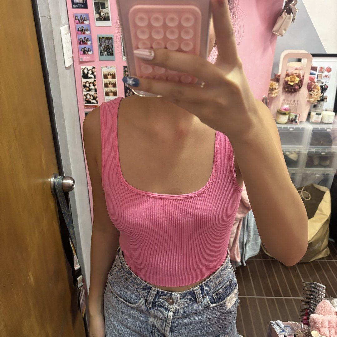 zara pink top (Category: Sleeveless) located in Quezon City. Submitted by jagermasterrr (Listing ID 1449847365, Image 1). Description: - brandnew, never worn!!! - bought from zara app - just removed the tags pero not used - rfs: straps too long for me - XS to S.
