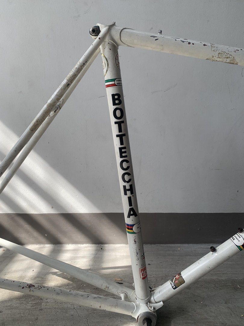 1966 Bottecchia Giro D' Italia Frameset (Category: Bicycles) located in Manila. Submitted by mnlbike (Listing ID 1450091637, Image 3). Description: 1966 Bottecchia Giro D' Italia Frameset Size 54 top tube and seat tube Campagnolo Nouvo record Headset Campagnolo Italian thread BB 3ttt stem 100mm 3ttt 40cm bar Negotiable.