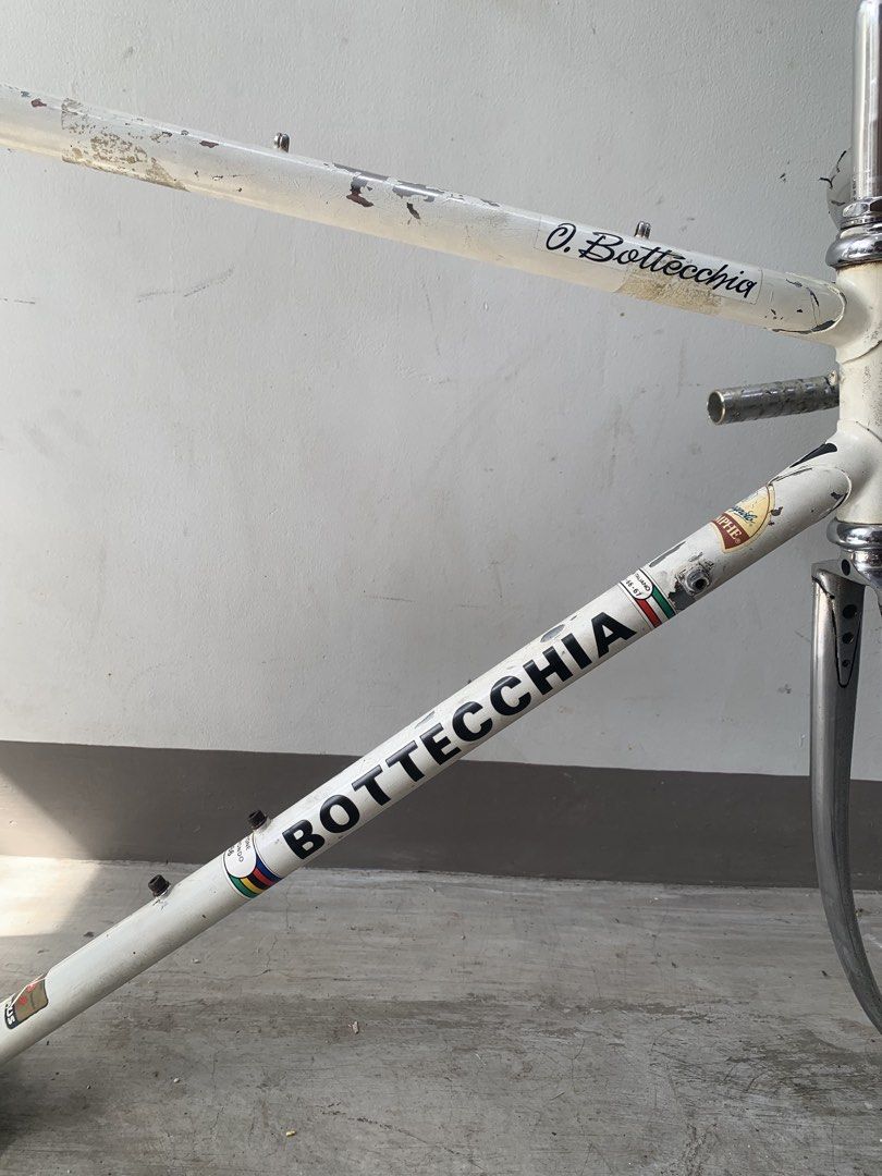 1966 Bottecchia Giro D' Italia Frameset (Category: Bicycles) located in Manila. Submitted by mnlbike (Listing ID 1450091637, Image 2). Description: 1966 Bottecchia Giro D' Italia Frameset Size 54 top tube and seat tube Campagnolo Nouvo record Headset Campagnolo Italian thread BB 3ttt stem 100mm 3ttt 40cm bar Negotiable.