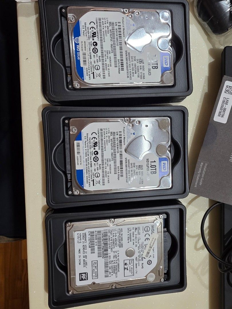 3 x 1TB WD Blue Hard Drives