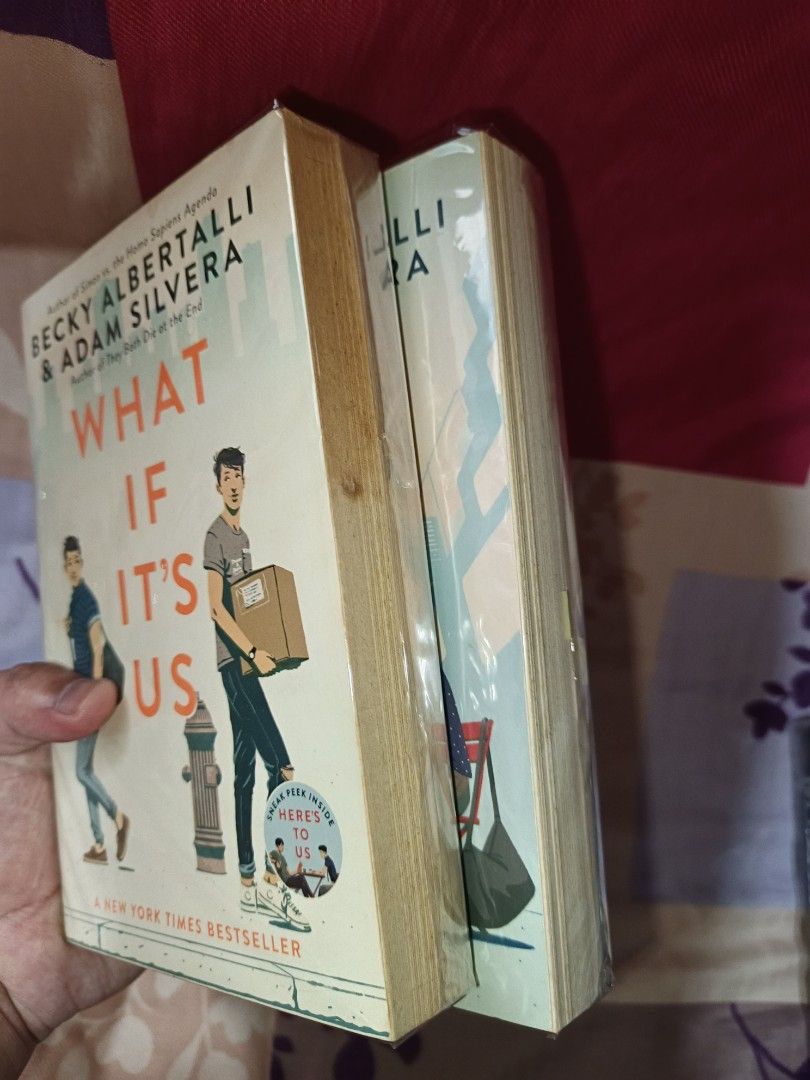 Adam Silvera & Becky Albertalli - What if It''s Us Set (Category: Storybooks) located in Agdangan. Submitted by genjiii_kun (Listing ID 1450008565, Image 2). Description: - Set includes "What If It's Us" and its sequel "Here's To Us" by Adam Silvera & Becky Albertalli. - Both books are brand new and sealed. - Perfect for fans of contemporary romance and LGBTQ+ stories. - Written by #1 New York Times bestselling authors..