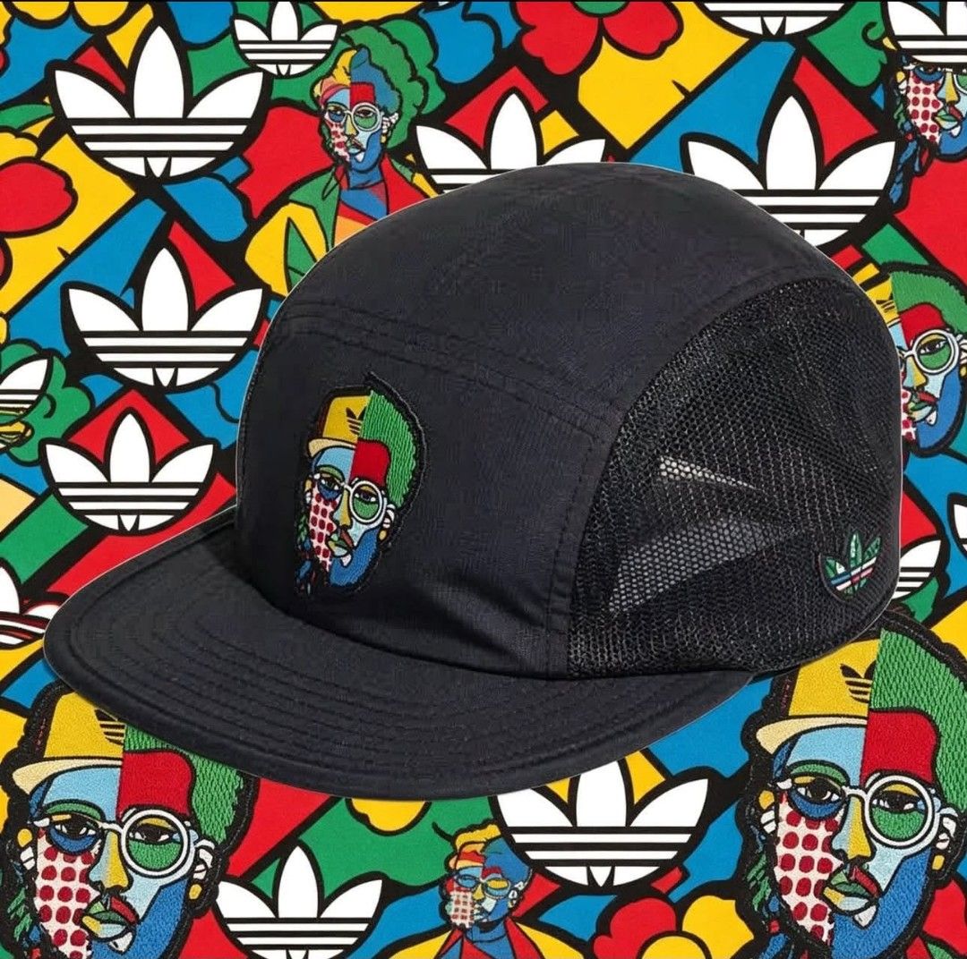 Adidas x K.O.L. Artist Collaboration 5-Panel Cap (Category: Caps & Hats) located in Manila. Submitted by jerick_paul.512 (Listing ID 1449999867, Image 1). Description: - Special Adidas artist collaboration cap - Unique embroidered portrait on the front - Breathable mesh sides - Adjustable strap for a comfortable fit - Interior lining with a colorful, abstract pattern - Adds flair to any outfit.