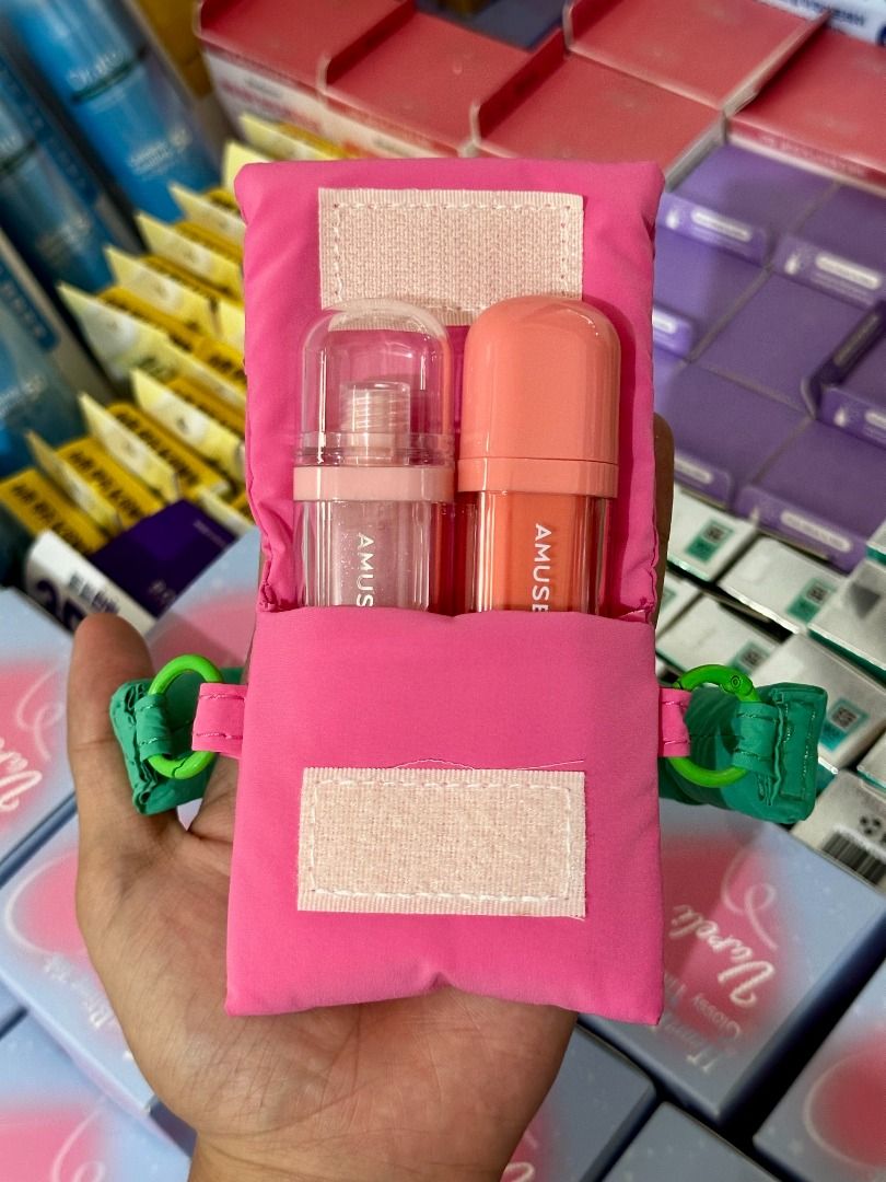 Amuse Tints with Pouch (Category: Makeup) located in Bacoor. Submitted by kora.curated (Listing ID 1450053968, Image 2). Description: Amuse Tints with Pouch 🛍️ Minimalist Casual-Chic Vanity Storage 💸 Price: ₱600 for the Set + free Amuse Pouch ✨ Benefits: Keeps your high-street beauty essentials perfectly organized and protected. 🌿 Key Material: Premium, durable minimalist fabric design..