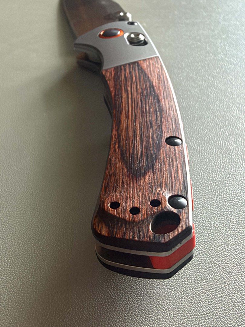 Benchmade Mini Crooked River (Category: Knives & Chopping Boards) located in Quezon City. Submitted by abubut.atbp (Listing ID 1450039810, Image 3). Description: Knife only. No box Benchmade Mini Crooked River S30V Clip-Point Wood Handle Axis Lock Never re-sharpened. Mint condition. Stored only in a drybox Pickup location: Wilson Ortigas.