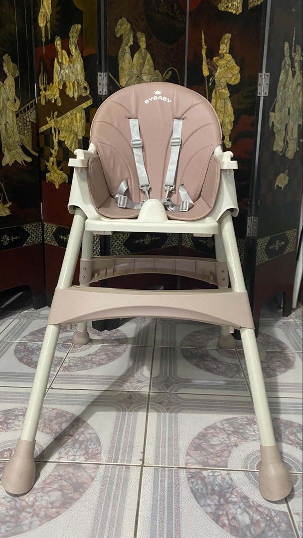 BYbaby Baby High Chair Pink (Category: Baby High Chairs) located in Caloocan City. Submitted by anzmxlb (Listing ID 1449977708, Image 2). Description: - Pink BYbaby high chair - Secure 5-point harness - Removable tray for easy cleaning - Sturdy and stable legs - Ideal for baby's meal times - complete set.
