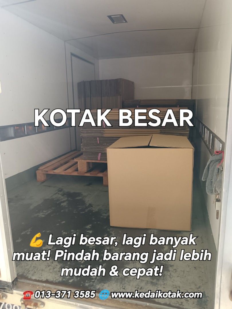 CARTON BOX - PACKING (Category: Others) located in Kuala Lumpur. Submitted by kilangkotak (Listing ID 1449987791, Image 3). Description: Nak Kotak Arkib? Ada. Nak Kotak 2XXL? Ada. Nak Kotak Besar? Ada. Nak Kotak Pindah Rumah & Pejabat? Pun ada! Tak kira beli sikit atau banyak, kami sedia membantu. 📲 WA : OI3-37I 3585 🌐 www.kedaikotak.com "KEDAI KOTAK - HARI2 READY STOCK".