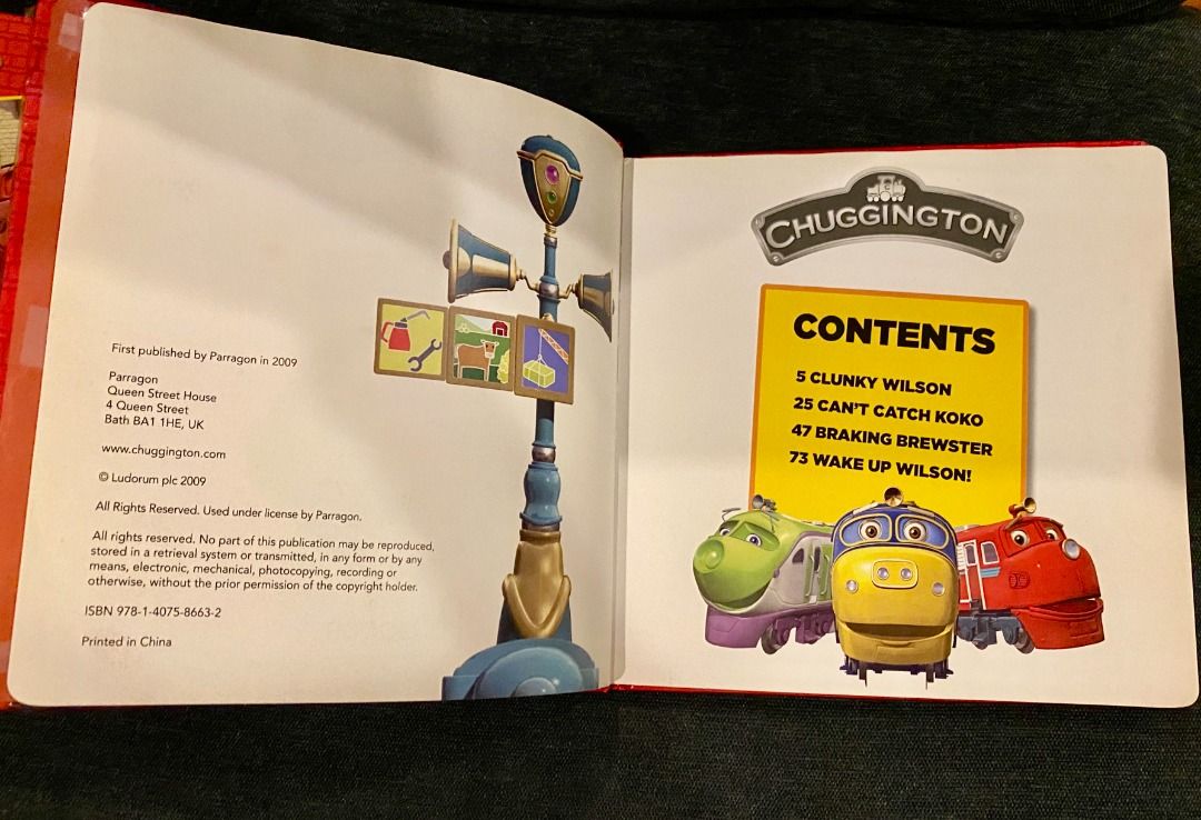 Chuggington Puzzle & Story Book, Thomas Numbers Game (Category: Children's Books) located in Makati City. Submitted by robin_l (Listing ID 1450055818, Image 2). Description: Selling these educational toys as we need to clear our toy shelves; great for young train fans! -- 1) Thomas Numbers Game Php 200 -- self-correcting puzzle for simple addition 2) Chuggington Php 350 a) 'Traintastic Stories' 4 books in one (hardbound) b) Ravensburger 3 puzzles