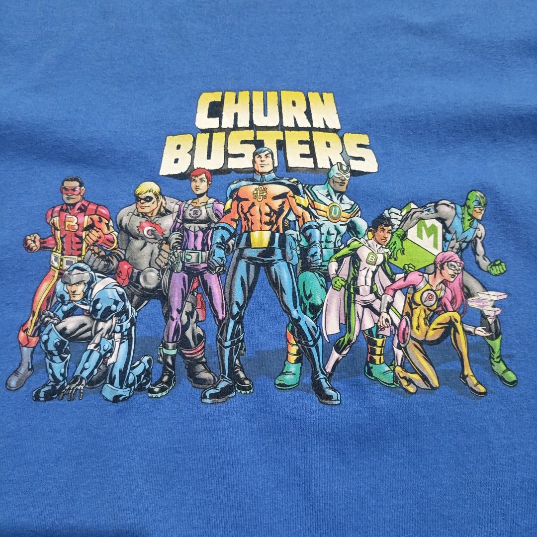 Churn Busters (Category: Tshirts & Polo Shirts ) located in Minglanilla. Submitted by thriftdig (Listing ID 1450062925, Image 3). Description: churn busters large 20.6X29.5 #churnbuster #carousell #thrift #vintage #hightlights #fyp.