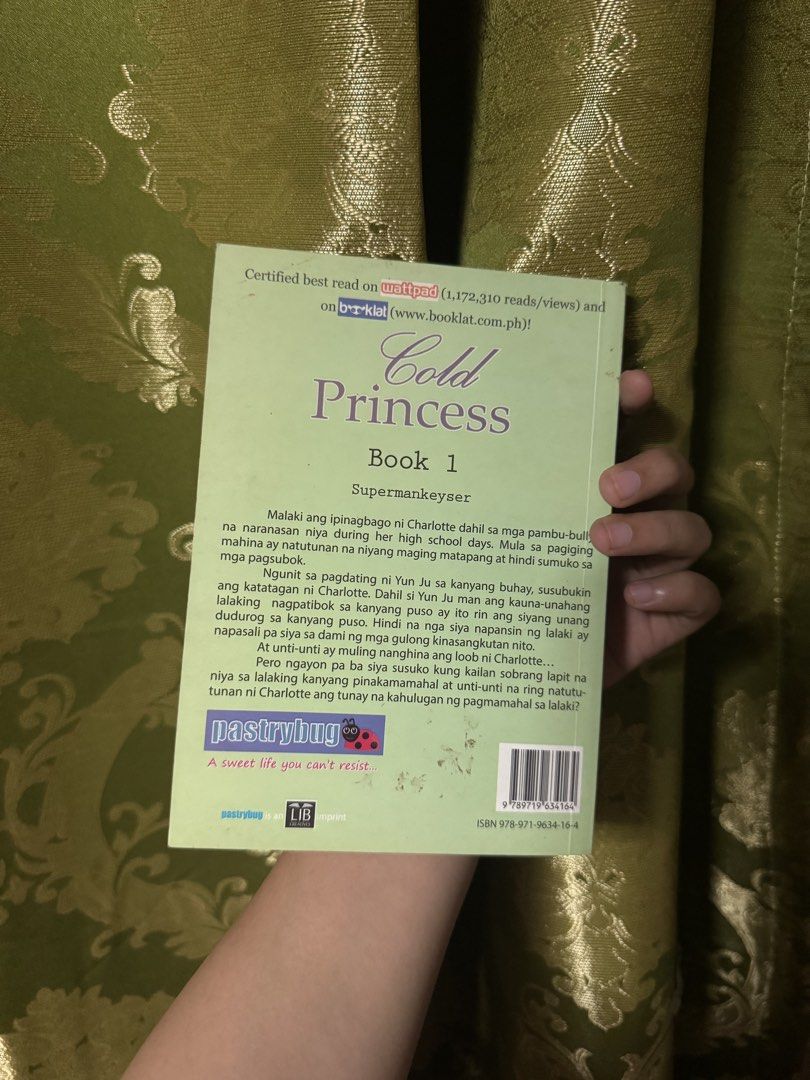 Cold Princess Book 1 by Supermankeyuser (Category: Storybooks) located in Cebu City. Submitted by darkstarr__ (Listing ID 1450066864, Image 2). Description: - Title: Cold Princess Book 1 - Author: Supermankeyuser - Popularity: Certified best read on Wattpad (1.1M+ reads) & Booklat - Genre/Theme: Sweet romance.