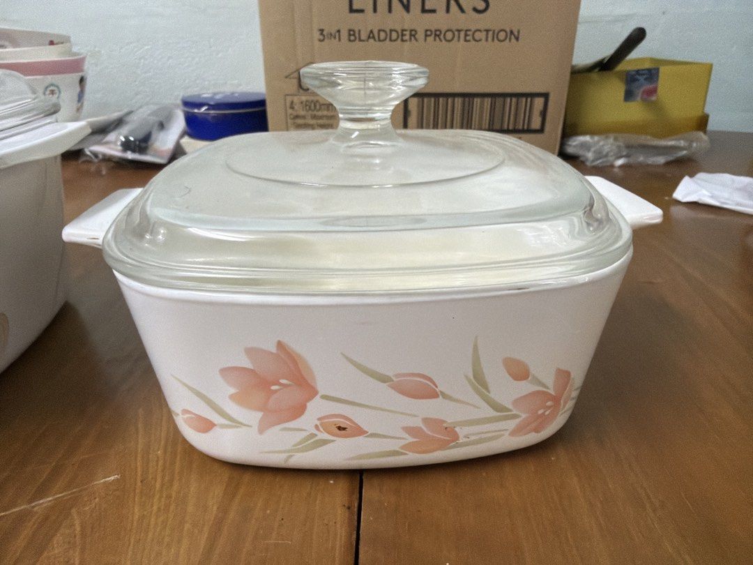 CorningWare Casserole Dishes with Glass Lids - Floral Pattern511017004774860801