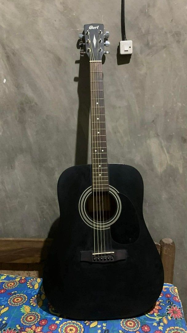 Cort Guitar RUSH!! (Category: Musical Instruments) located in Las Pinas. Submitted by aryelisana28759 (Listing ID 1450079743, Image 1). Description: - Cort AD810 BKS Acoustic Guitar in Black - Lightly used, in great playing condition - No issues, all strings are new - Comes with a gig bag and spare strings - Available for meetup or delivery around Las Piñas.