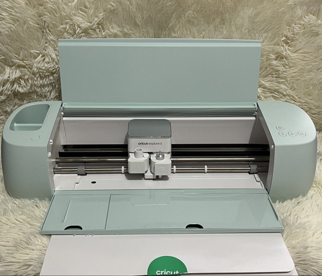 Cricut Explore 3 Cutting Machine (Category: Craft Supplies & Tools) located in Quezon City. Submitted by hubbyandwifeyscloset (Listing ID 1449973295, Image 1). Description: - Light mint green Cricut Explore 3 - Ideal for cutting vinyl, paper, and various craft materials - Comes with original packaging - Ready for your next creative project! RFS: Extra Machine. I used this for almost 2 months only. .