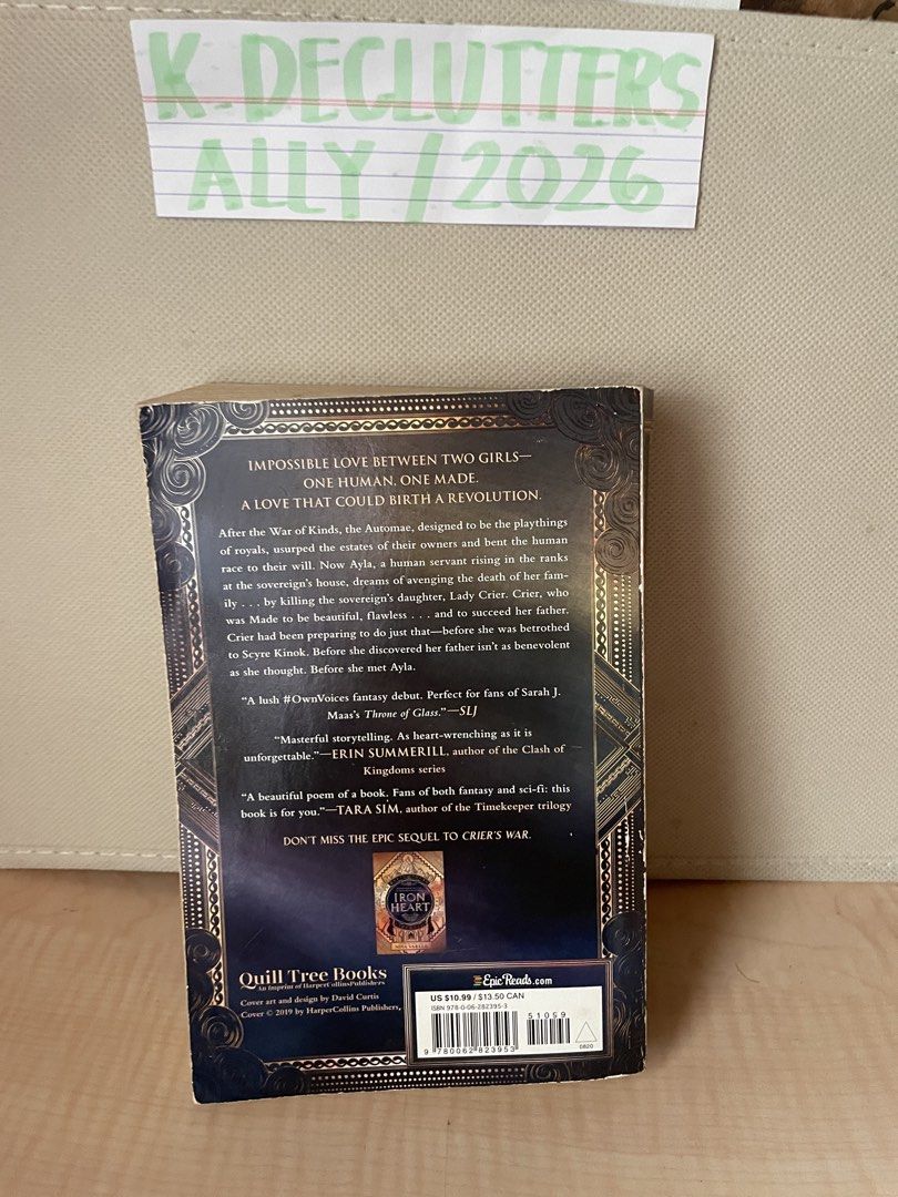 Crier's War by Nina Varela (Category: Storybooks) located in Valenzuela. Submitted by K.Declutters (Listing ID 1449980076, Image 3). Description: Slight tanning Mop: Gcash, Maribank, Maya Mod: Gogoxpress, Jnt, Flash, Lalamove Loc: Valenzuela City.