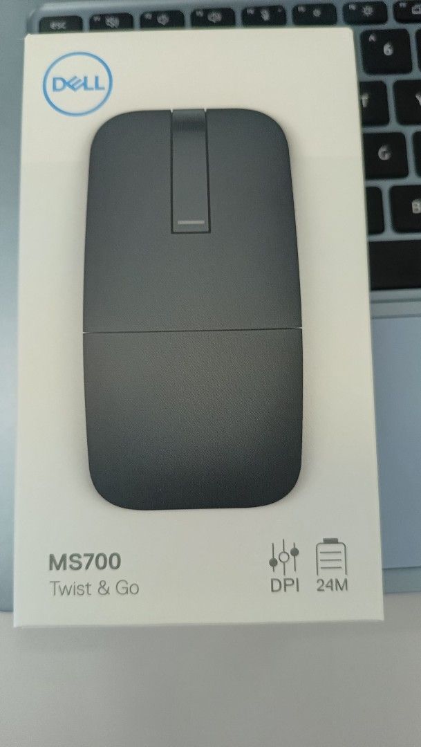 DELL MS700 (Category: Mouse & Mousepads) located in Manila. Submitted by renalynamp99712 (Listing ID 1450026254, Image 1). Description: DELL MS700 Twist & Go Bluetooth connectivity (no USB receiver needed) ✅ Connects to up to 3 devices ✅ Twist-to-turn-on portable design ✅ Adjustable DPI (1000–4000) ✅ Quiet clicks and touch scroll ✅ Up to 24 months battery life (AAA batteries).