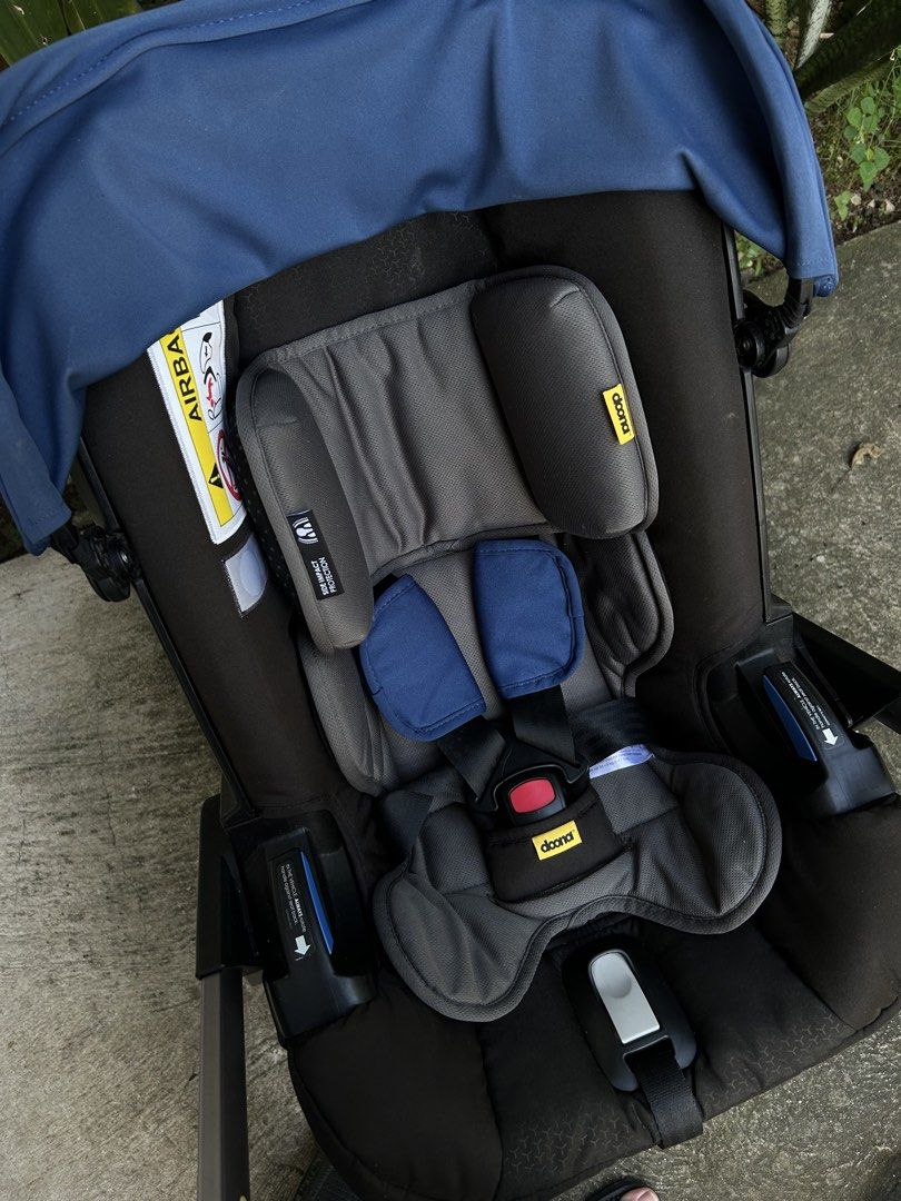 Doona Stroller and Carseat (Category: Strollers) located in Calamba. Submitted by merczy04 (Listing ID 1450057700, Image 3). Description: - Doona stroller and carseat in one - Converts from car seat to stroller in seconds - Includes infant insert and canopy - Comes with a detachable diaper bag - Rain cover included -Vehicle seat protector and wheel covers - Ideal for travel and everyday use All accessories in the photos are included. Pickup at Ma