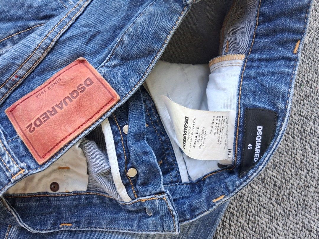 DSQUARED DISTRESS JEANS (Category: Jeans) located in Solano. Submitted by clenteezy (Listing ID 1449992033, Image 3). Description: W-32 L-40.5 Leg opening-6 drop your offer.