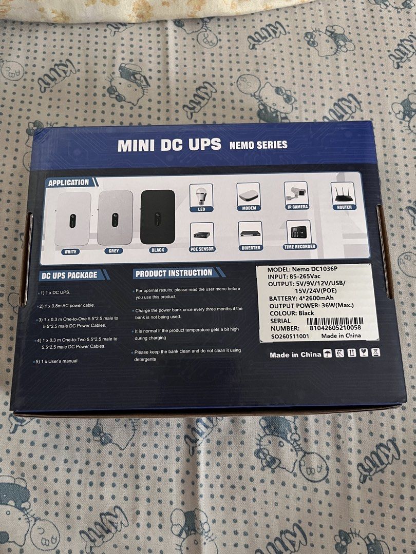 Fortheo Mini DC UPS (Category: Electrical, Adaptors & Sockets) located in Valenzuela. Submitted by hellodianelim (Listing ID 1450027156, Image 2). Description: .