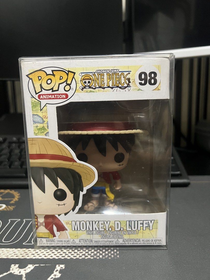 Funko Pop! Animation - One Piece: Monkey D. Luffy #98 w/ Protector (Category: Figurines & Statues) located in Manila. Submitted by greggy013 (Listing ID 1450089205, Image 1). Description: Funko Pop! Animation - One Piece: Monkey D. Luffy #98 w/ Protector Item was only displayed and was never removed from its box, like new condition. Seller is from Manila Can ship through Lalamove/Grab, delivery is expected to be shouldered by the buyer.
