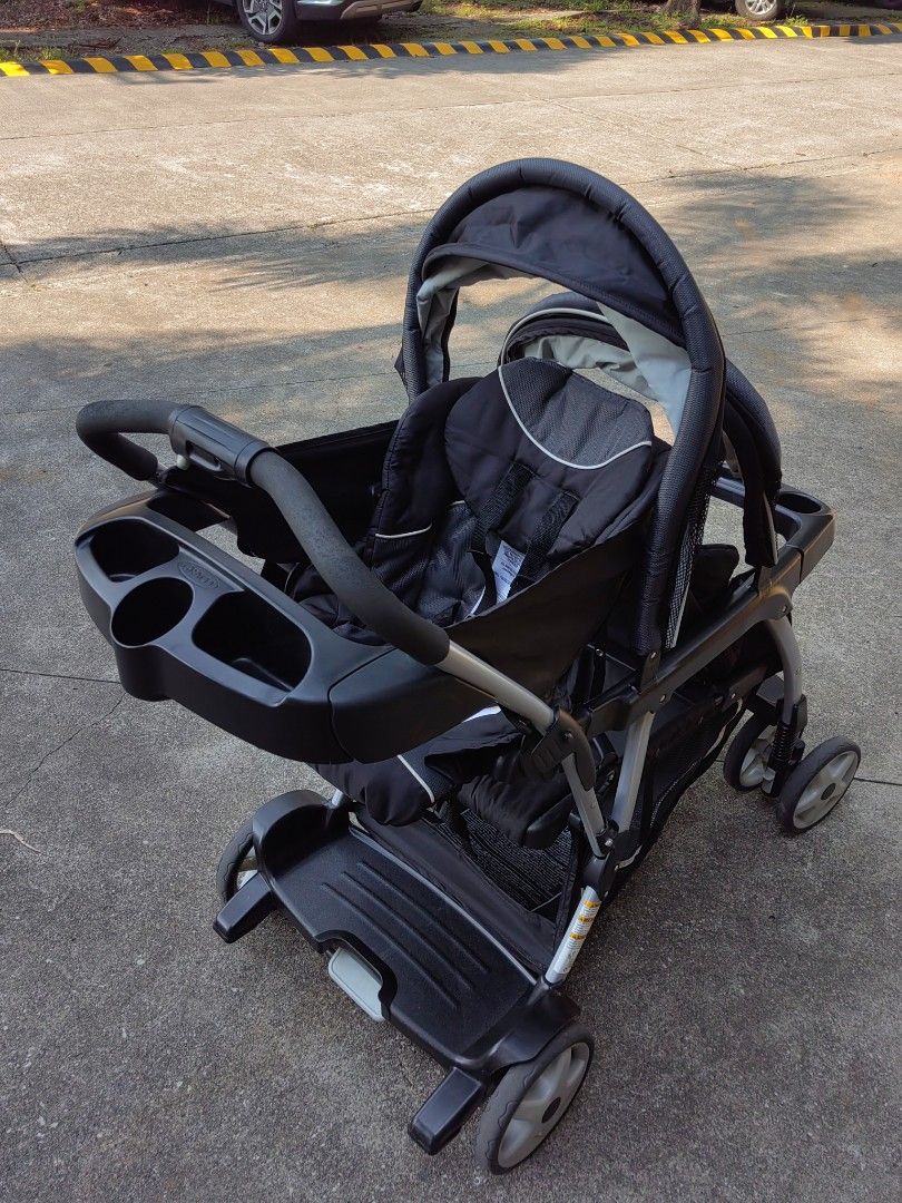 GRACO double Stroller price Negotiable (Category: Strollers) located in Caloocan City. Submitted by ruthaguila91340 (Listing ID 1450053252, Image 2). Description: Graco Ready2Grow Click Connect LX Double Stroller Excellent by condition double stroller – perfect for twins or siblings close in age! Features: ✅ Seats 2 children comfortably ✅ 12+ riding options for growing families ✅ Compatible with two Graco Click Connect infant car seats (great for