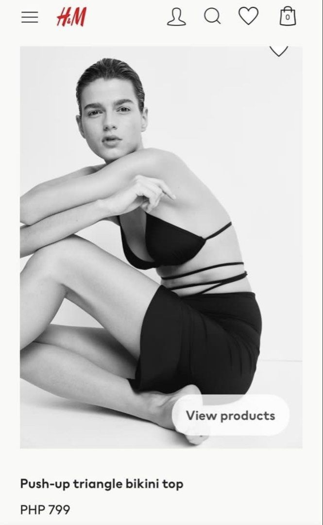 H&M Swimwear Black Push-up Triangle Bikini (Category: Bikinis & Swimsuits) located in Paranaque City. Submitted by mayrclosetph (Listing ID 1450006364, Image 2). Description: ITEM STILL AVAILABLE UNLESS MARKED AS SOLD. LAST PRICE ALREADY ‼️ • not used • no when worn pics • padded • ORIGINAL PRICE: 799 • size: EUR 34 / US 2 📌 NO OTHER SIZES OR COLORS AVAILABLE.