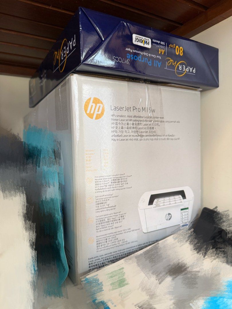 HP LaserJet Pro M15w Printer with BOX510827180264663042