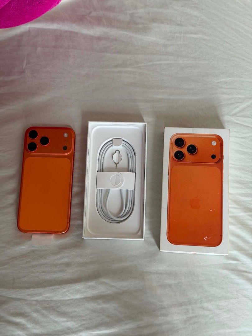 iPhone 17 Pro Max 512GB Cosmic Orange (Category: iPhone 17 Series) located in Manila. Submitted by warmfox_673e9c (Listing ID 1450131962, Image 1). Description: iPhone 17 Pro Max 512GB Orange 100% Battery health 133 cycle count Local NTC Variant No sim restrictions Factory unlocked Complete Package Unused Cable Apple Warranty: March 22, 2027 Honest issue: Paint chip Check last photos for reference Sale 78,990 only or swap to lower unit plus cash 