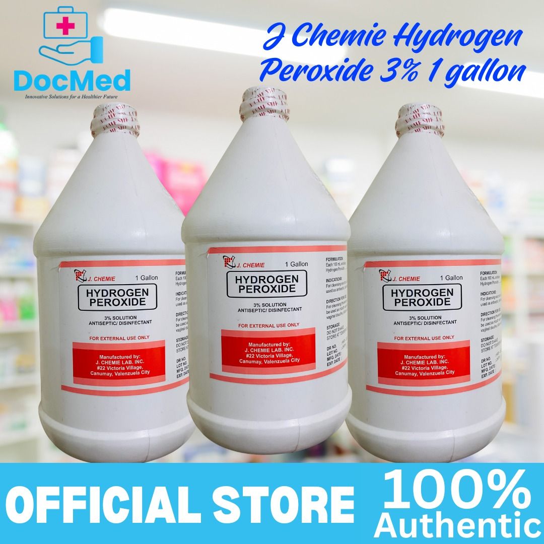 JCHEMIE HYDROGEN PEROXIDE 1GALLON 3 % SOLUTION 10 VOLUME (Category: Medical Supplies & Tools) located in Quezon City. Submitted by marketings84097 (Listing ID 1450011528, Image 2). Description: .