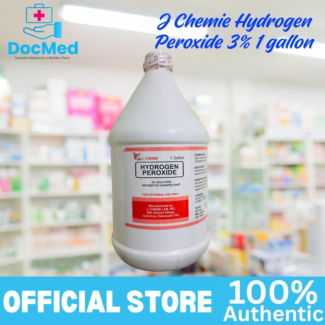 JCHEMIE HYDROGEN PEROXIDE 1GALLON 3 % SOLUTION 10 VOLUME (Category: Medical Supplies & Tools) located in Quezon City. Submitted by marketings84097 (Listing ID 1450011528, Image 1). Description: .
