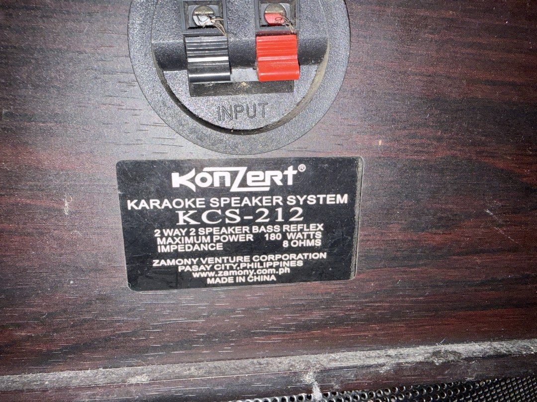 Konzert Speakers ONLY (Category: Soundbars, Speakers & Amplifiers) located in Manila. Submitted by missey23 (Listing ID 1424144259, Image 2). Description: SPEAKERS ONLY. Good gondition No Amplifier. No player..