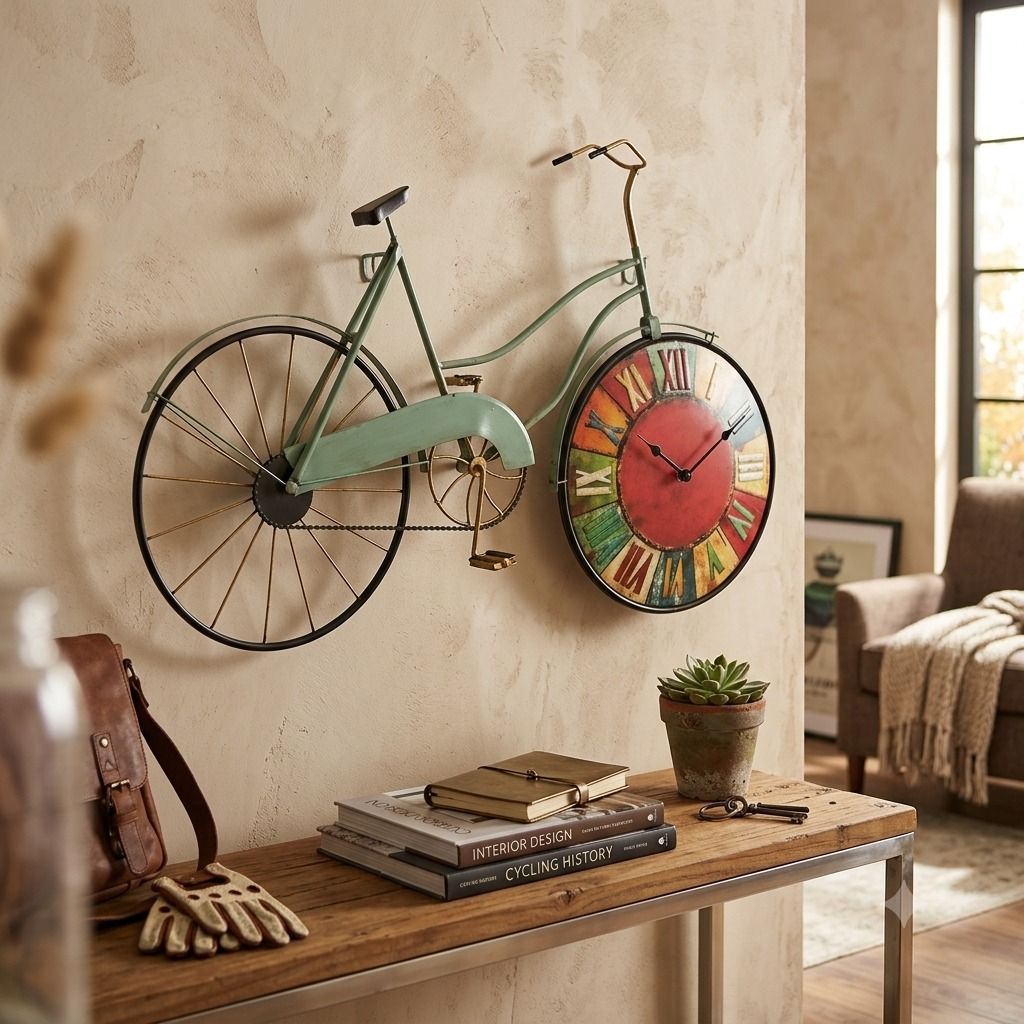 Large bicycle wall clock - 82x52cm, full metal (Category: Wall Decor) located in Caloocan City. Submitted by relique_boutique2026 (Listing ID 1450013648, Image 1). Description: .