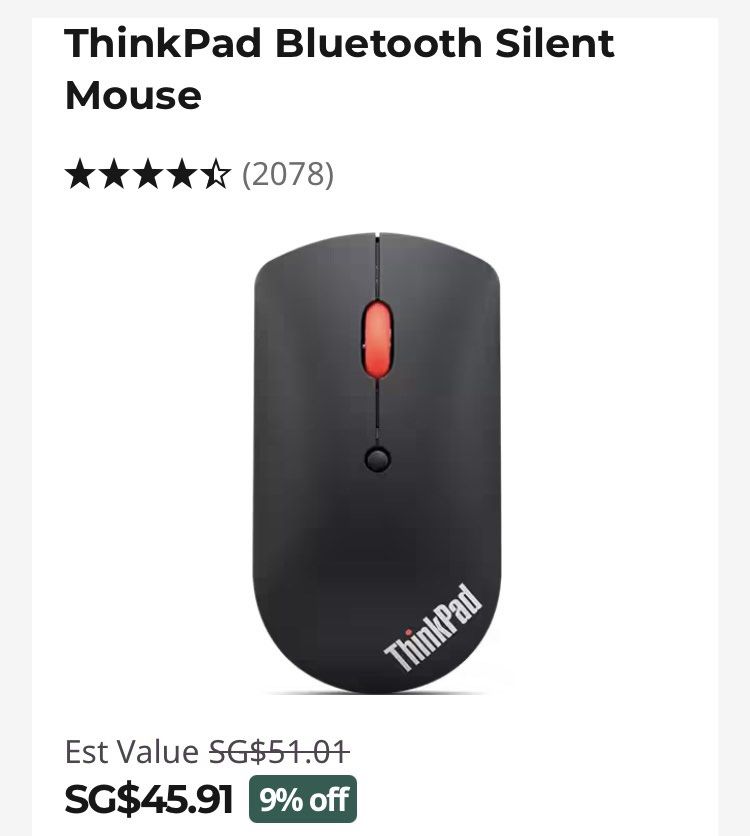 Lenovo ThinkPad Bluetooth Silent Mouse511224176391628802