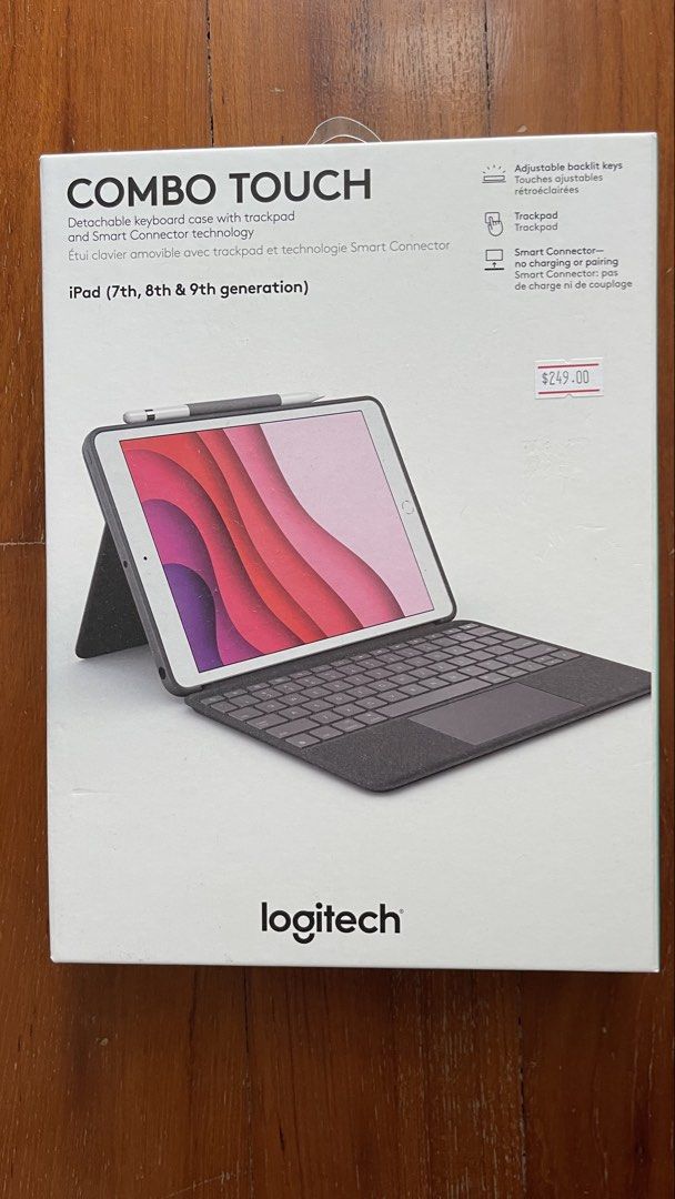 Logitech Combo Touch Keyboard Case for iPad (7th, 8th, 9th Gen)