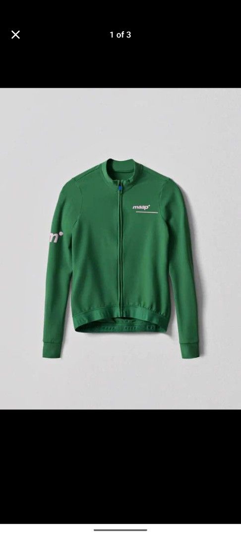 Maap jersey (Category: Activewear) located in Quezon City. Submitted by colned.ion (Listing ID 1450033484, Image 1). Description: maap training jersey - verdant green - large - thermal jersey (thicker than the usual training jersey na short sleeved) - brand new with tags 4K.