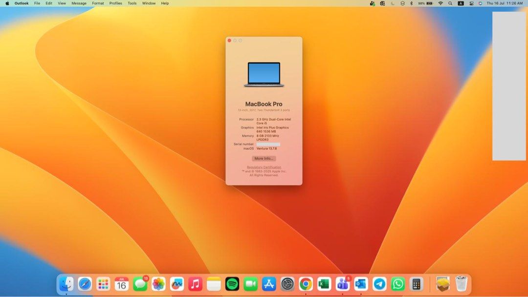 Apple Macbook Pro 13 inch 2017 Intel i5510813679094353921
