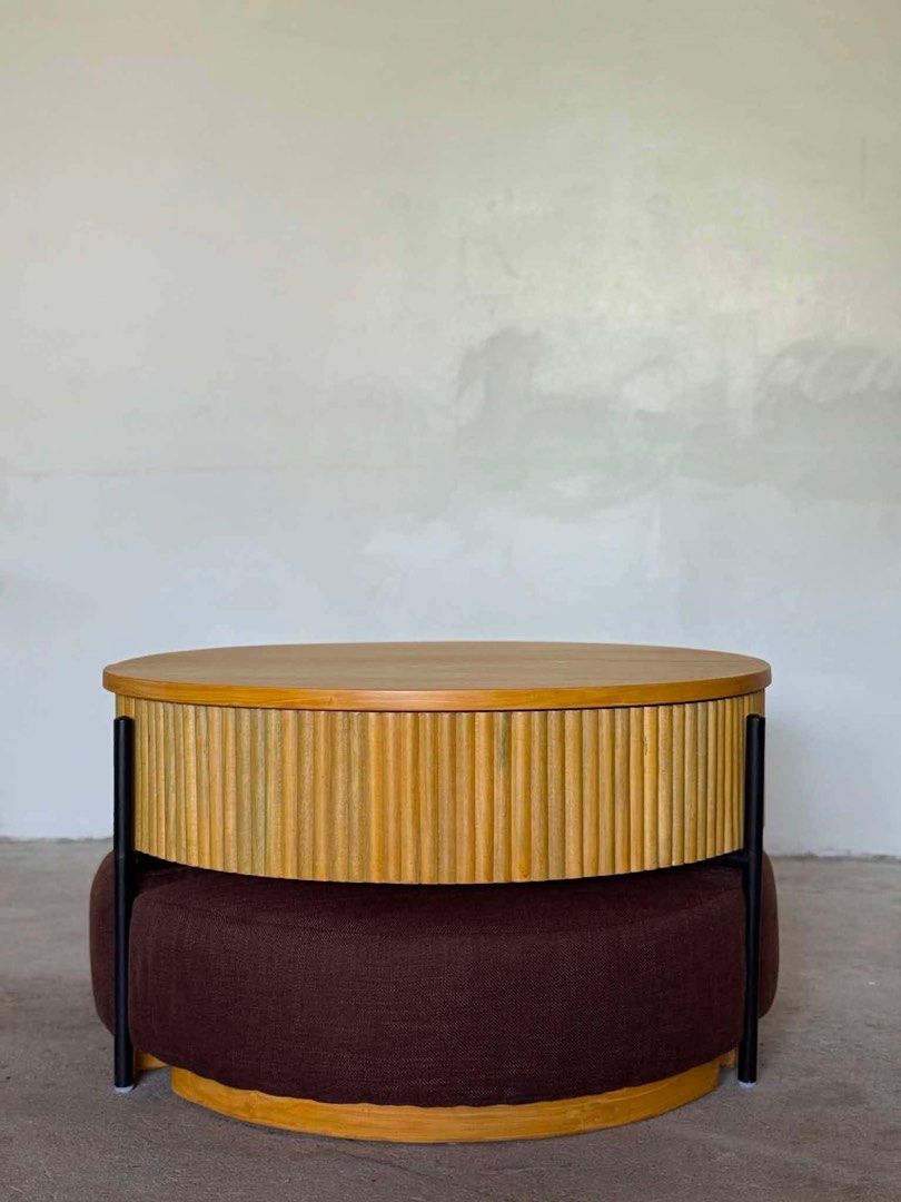 Mahogany Coffee Table Oak (Category: Tables & Sets) located in Pasig City. Submitted by jplantsph (Listing ID 1450132665, Image 3). Description: Bought from Iron & Grain Multi functional (storage, working table, mini dining) Heavy duty Rfs: change color theme.