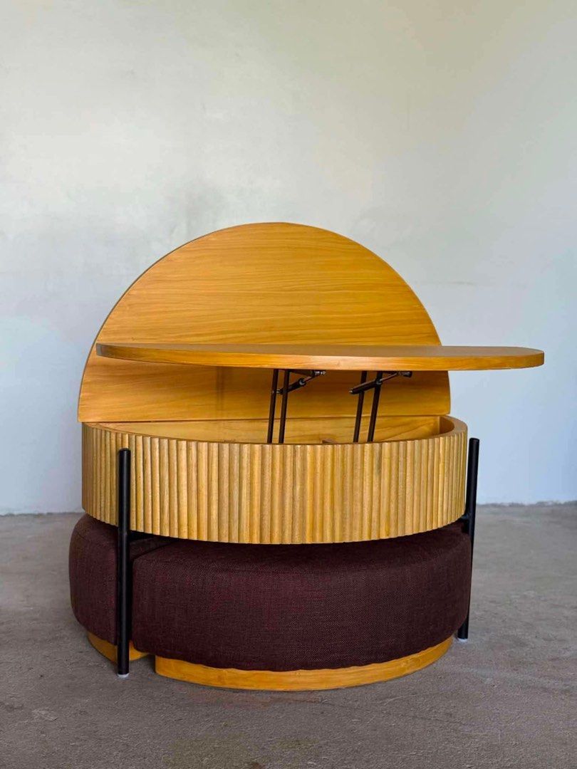Mahogany Coffee Table Oak (Category: Tables & Sets) located in Pasig City. Submitted by jplantsph (Listing ID 1450132665, Image 2). Description: Bought from Iron & Grain Multi functional (storage, working table, mini dining) Heavy duty Rfs: change color theme.