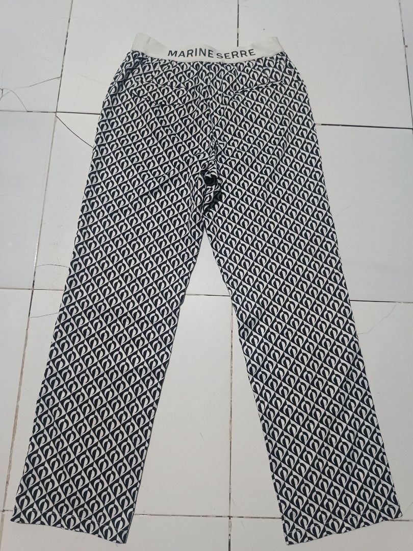 Marine Serre x Celine Monogram Pants (Category: Other Bottoms) located in Barotac Nuevo. Submitted by gray101 (Listing ID 1450074720, Image 2). Description: - Marine Serre x Celine collaboration - Signature monogram print - Comfortable elastic waistband - Ideal for lounging or casual outfits - Unique and eye-catching design.