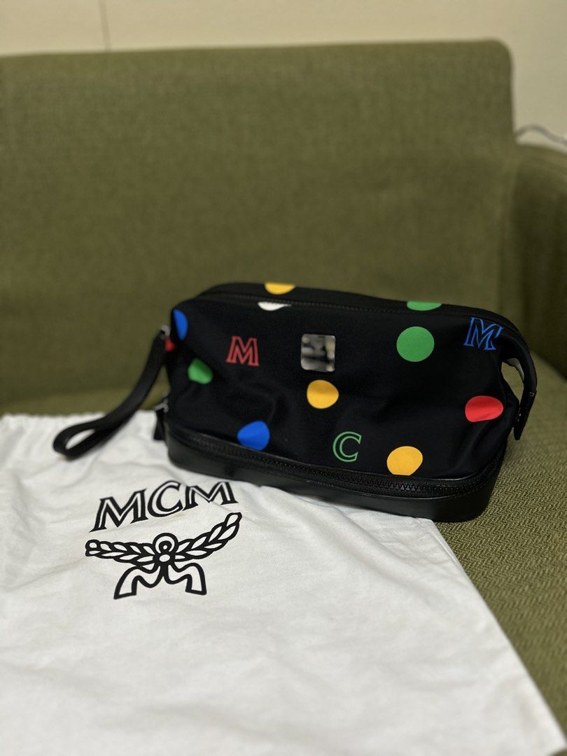 mcm polka dot pouch (Category: Purses & Pouches) located in Las Pinas. Submitted by itsjan (Listing ID 1450069541, Image 1). Description: for sale mcm polka dot pouch like new with card ₱6,000 only.