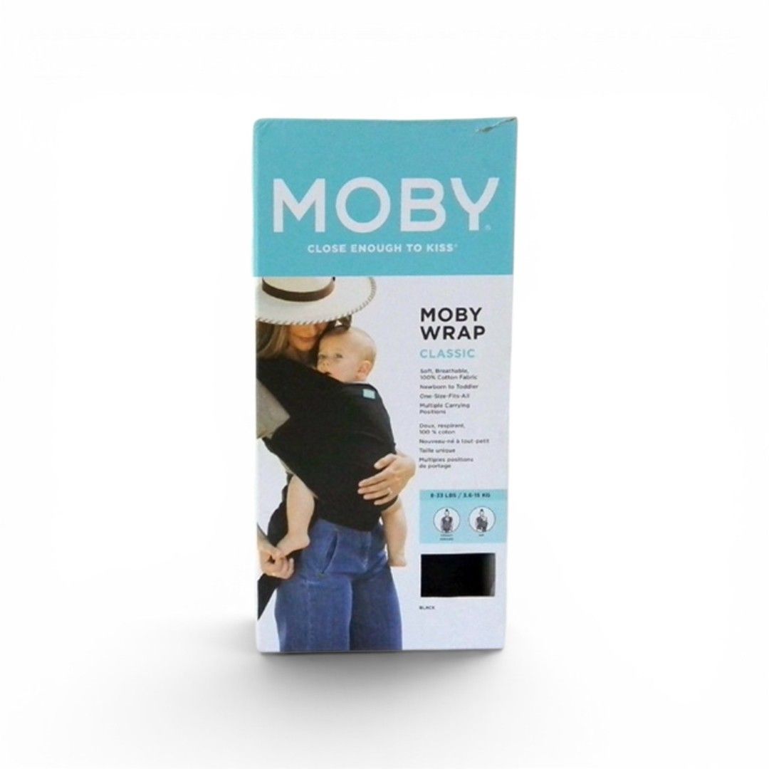 Moby Wrap Sling Carrier (Category: Carriers & Slings) located in Pasig City. Submitted by dolliesandpastels (Listing ID 1449975126, Image 1). Description: Product Details The Moby Wrap Classic is a soft, breathable baby carrier made from 100% cotton fabric, designed for newborns to toddlers. It offers comfortable and flexible support with multiple carrying positions, allowing parents to keep their baby close. This machine-washable wrap is suitabl