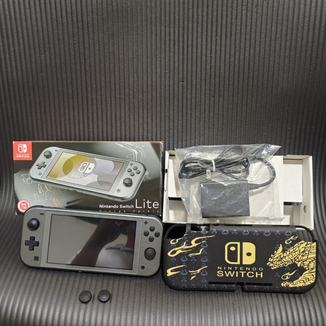 Nintendo Switch Lite Palkia Dialga Edition (Complete) (Category: Nintendo) located in Quezon City. Submitted by shopme_gadget30 (Listing ID 1450096478, Image 2). Description: kindly Read the details 8/10 Good Condition no issue in performance no drifting all buttons working with Minor Scratches at back cover with tempered glass since day 1 not yet jb or cfw No Games No sd card Bawal sa maxadong Maselan inclusion Box Console Original Charger freeb