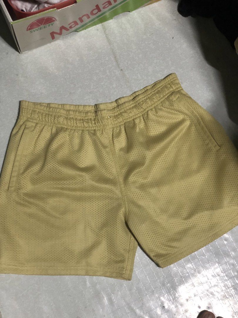 NoBrand Merch Mesh Shorts Cream (Category: Shorts) located in Manila. Submitted by ev.bgrn9 (Listing ID 1450004954, Image 1). Description: Size S | 24x14 | 8/10 condition | no waist band (probably my most worn shorts of all time!).