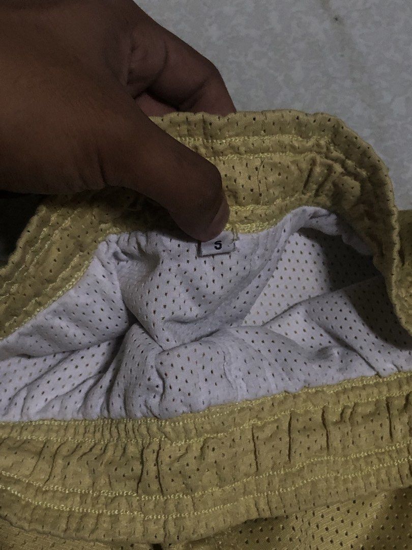 NoBrand Merch Mesh Shorts Cream (Category: Shorts) located in Manila. Submitted by ev.bgrn9 (Listing ID 1450004954, Image 2). Description: Size S | 24x14 | 8/10 condition | no waist band (probably my most worn shorts of all time!).