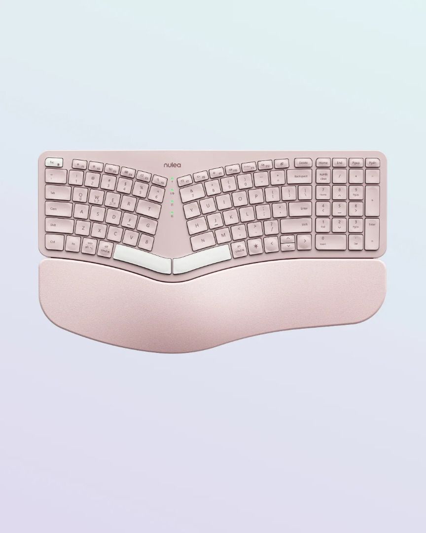 Nulea Ergonomic Split Keyboard with Wrist Rest - Pink511347303143198722