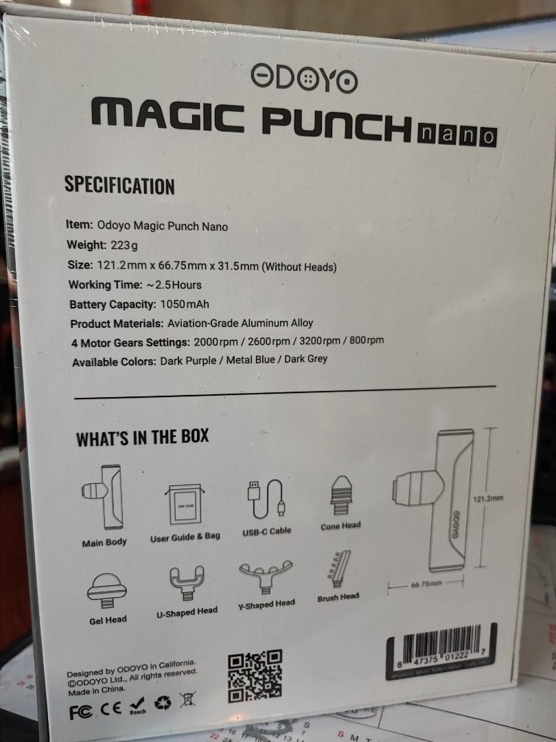 ODOYO Magic Punch （分類：按摩紓緩用品）位於 Hong Kong。 由 allantkh2002 提交（商品編號 1450011957，圖片 2）。簡介： 全新未開，貨物出門恕不退換，有興趣就直接落 BID 確認🙏跟著留下聯絡電話🙏盡快安排兩天內交收🙏歡迎查詢🙏不接受議價🙏謝絕大幅議價死 Cheap 精😉還有謝絕一些冇禮貌、胡亂問無謂野、已讀不回的無聊人🙏通通一律加入黑名單🙏 如駕駛人士，可直接到 何文田 棗梨雅道 自取。