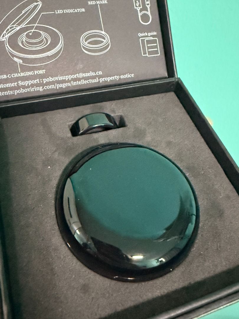 Pobovi Ring Smart Ring with Charging Case - Size 8510828719081400322