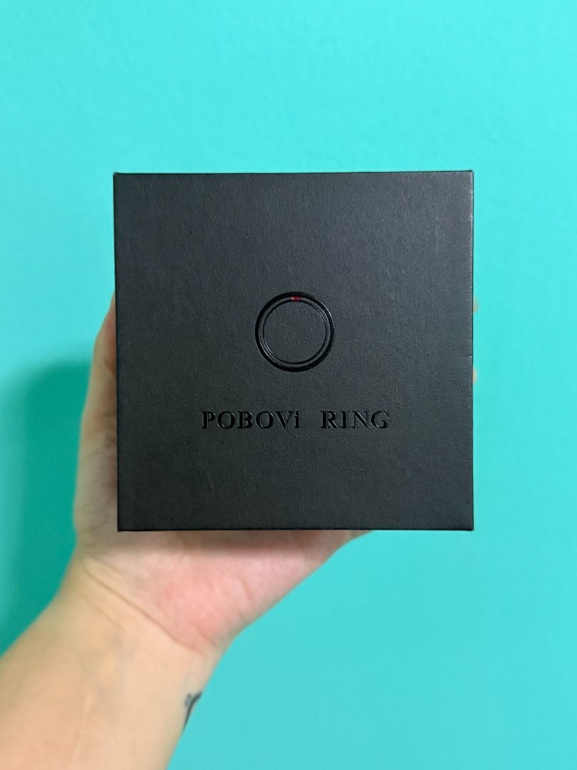 Pobovi Ring Smart Ring with Charging Case - Size 8