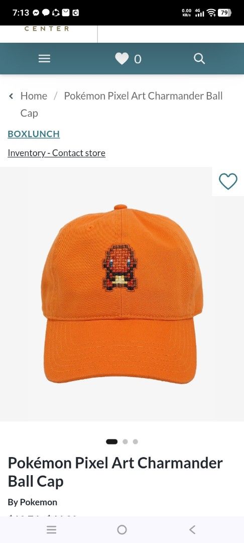 Pokemon Pixel Art Charmander Ball Cap Orange, Men's Fashion, Watches ...