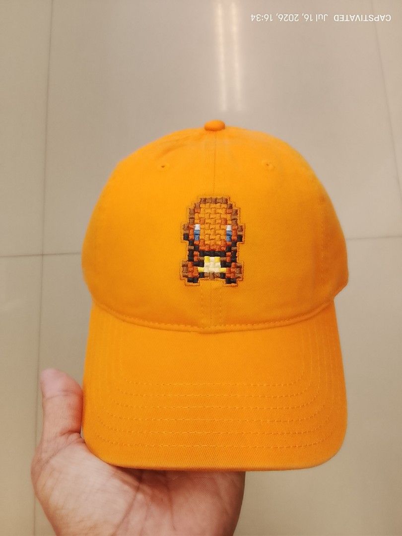 Pokemon Pixel Art Charmander Ball Cap Orange, Men's Fashion, Watches ...