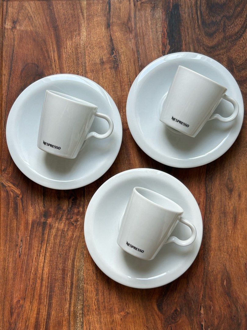 Professional Espresso Cups | NESPRESSO PRO (Category: Coffee & Tea Tableware) located in Quezon City. Submitted by curatedfindsy (Listing ID 1450035619, Image 2). Description: Nespresso White Porcelain Espresso Cups & Saucers (70 ml). ₱750/duo | Like new (3 sets available) Dimension Cup (d x h): 2.3” x 2.6” Saucer d: 5” 📌Last price posted. No COD. 📍Quezon City Ship via Lalamove, J&T or Self Pick up. .